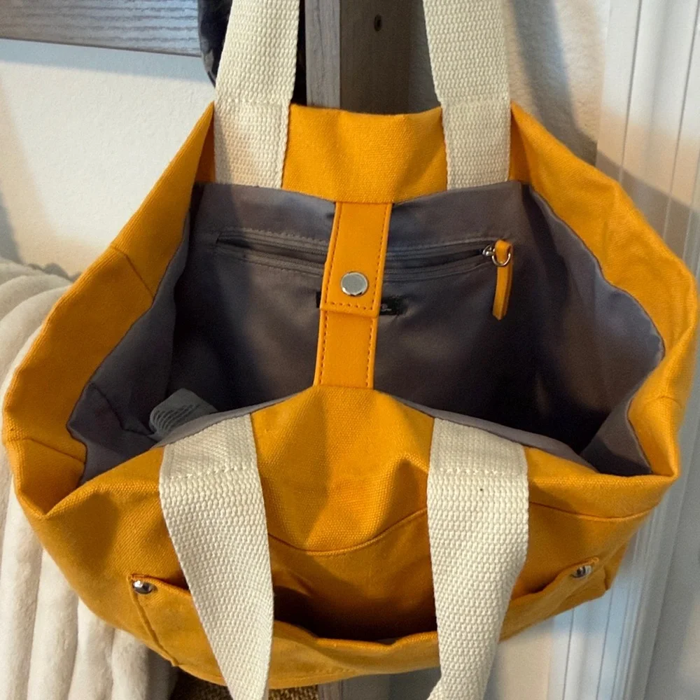 Wild Fable Canvas Tote Bag in Mustard Yellow